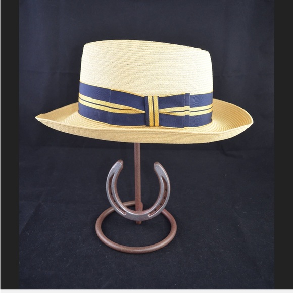 Retro Dobbs 5th Avenue, NY, Unisex Panama Straw Fedora-Size 7-3/8 and Hatbox - Picture 2 of 11